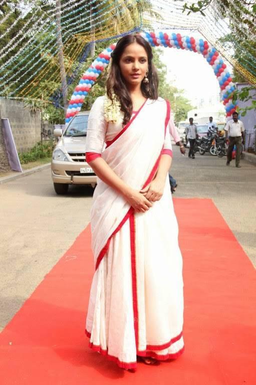 Neetu Chandra White Saree Stills