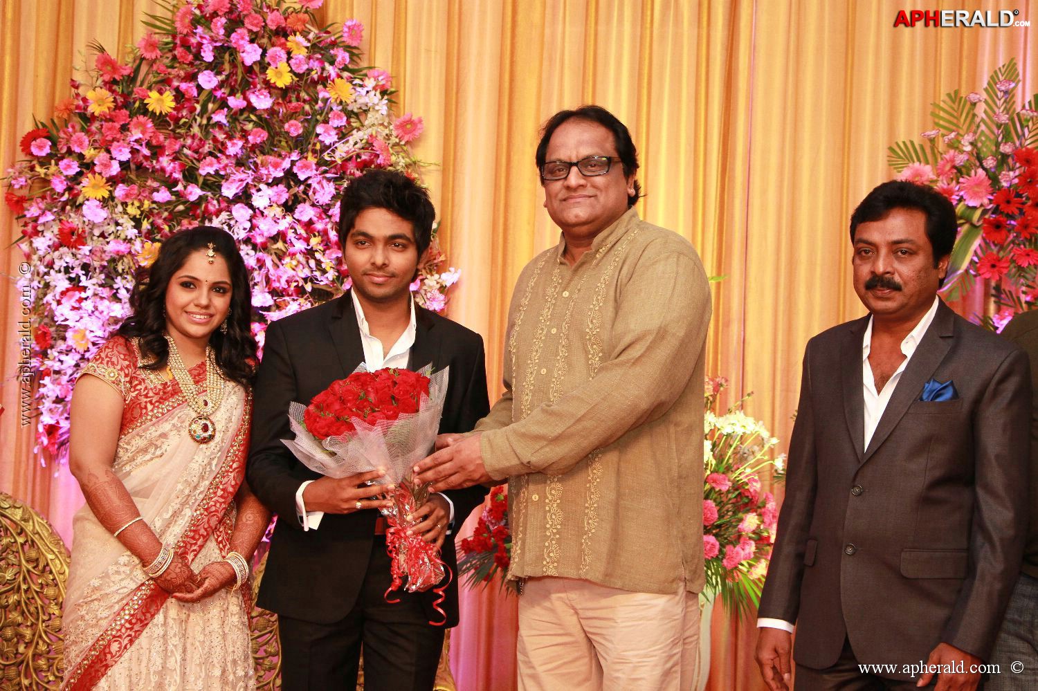 G V Prakash Kumar Saindhavi Reception Photos