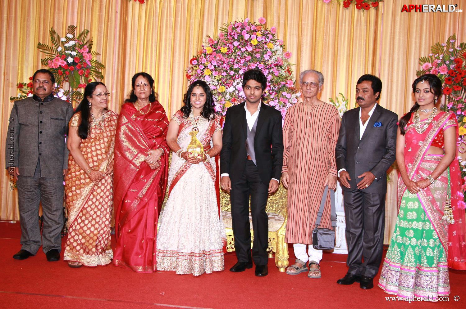 G V Prakash Kumar Saindhavi Reception Photos