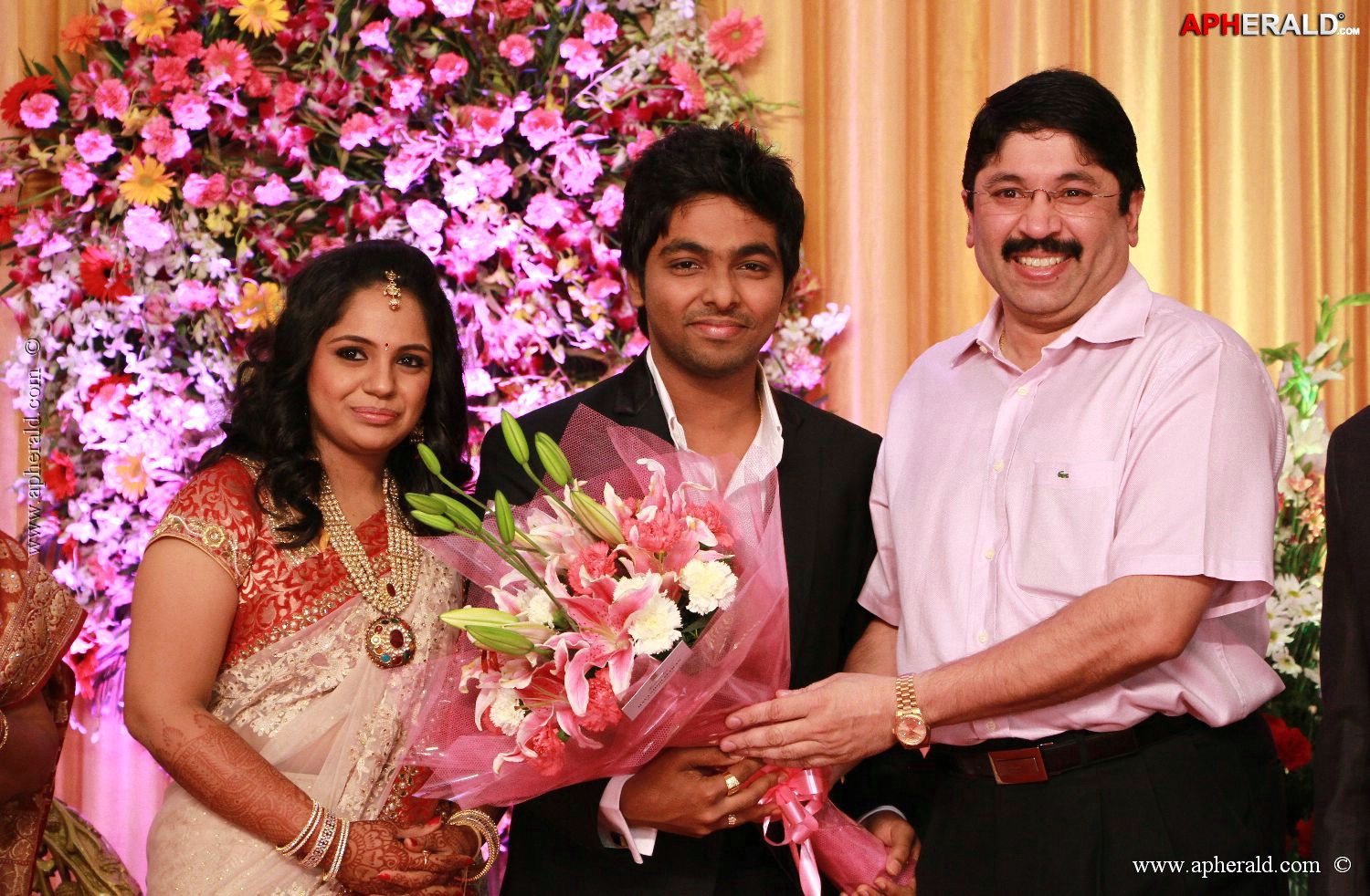 G V Prakash Kumar Saindhavi Reception Photos