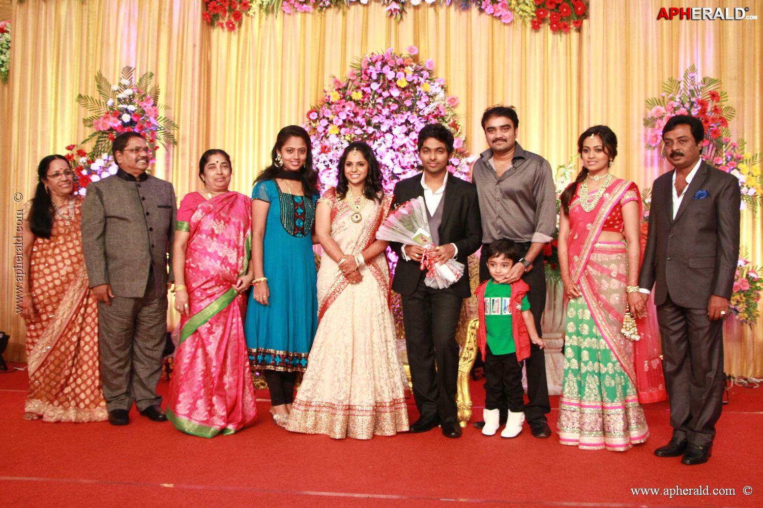 G V Prakash Kumar Saindhavi Reception Photos