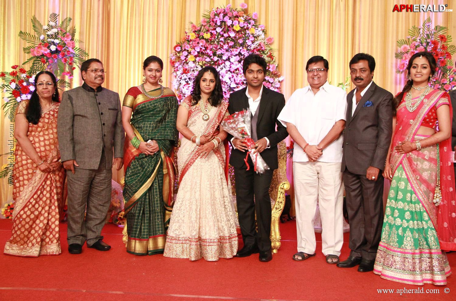 G V Prakash Kumar Saindhavi Reception Photos