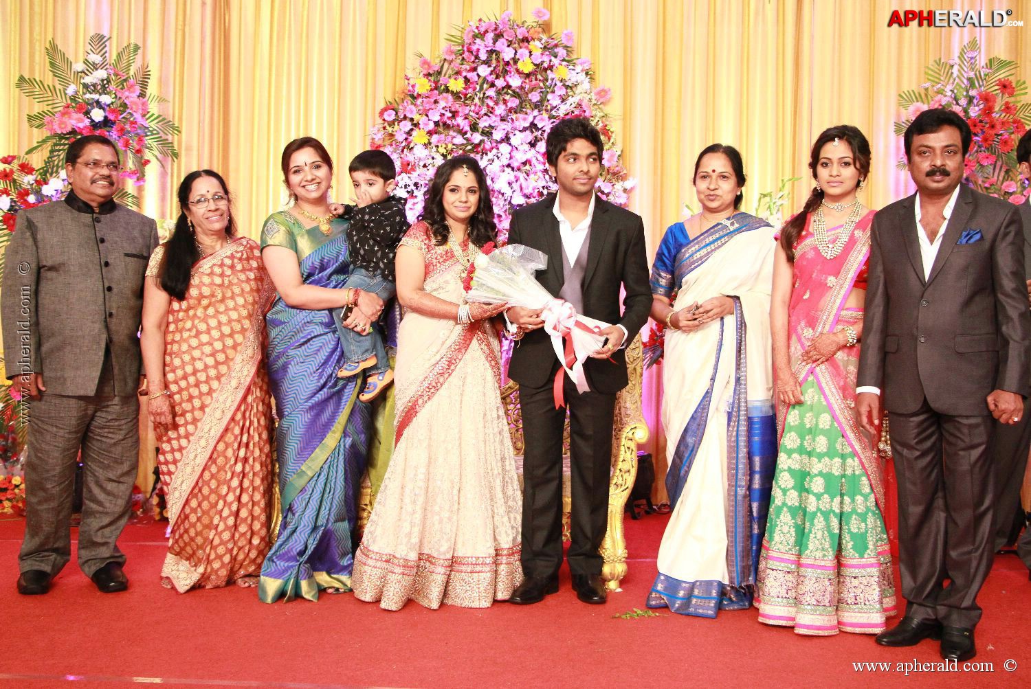 G V Prakash Kumar Saindhavi Reception Photos