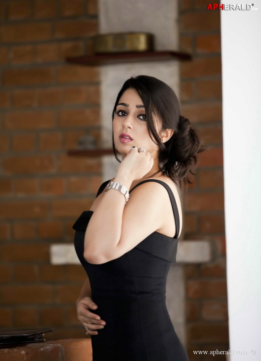 Charmy Kaur in Black Dress Stills