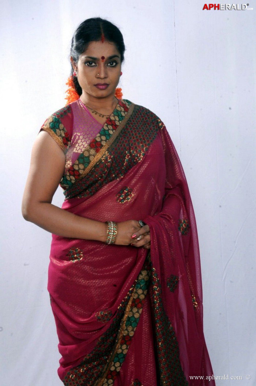 Jayavani Aunty Hot In Sraee Stills