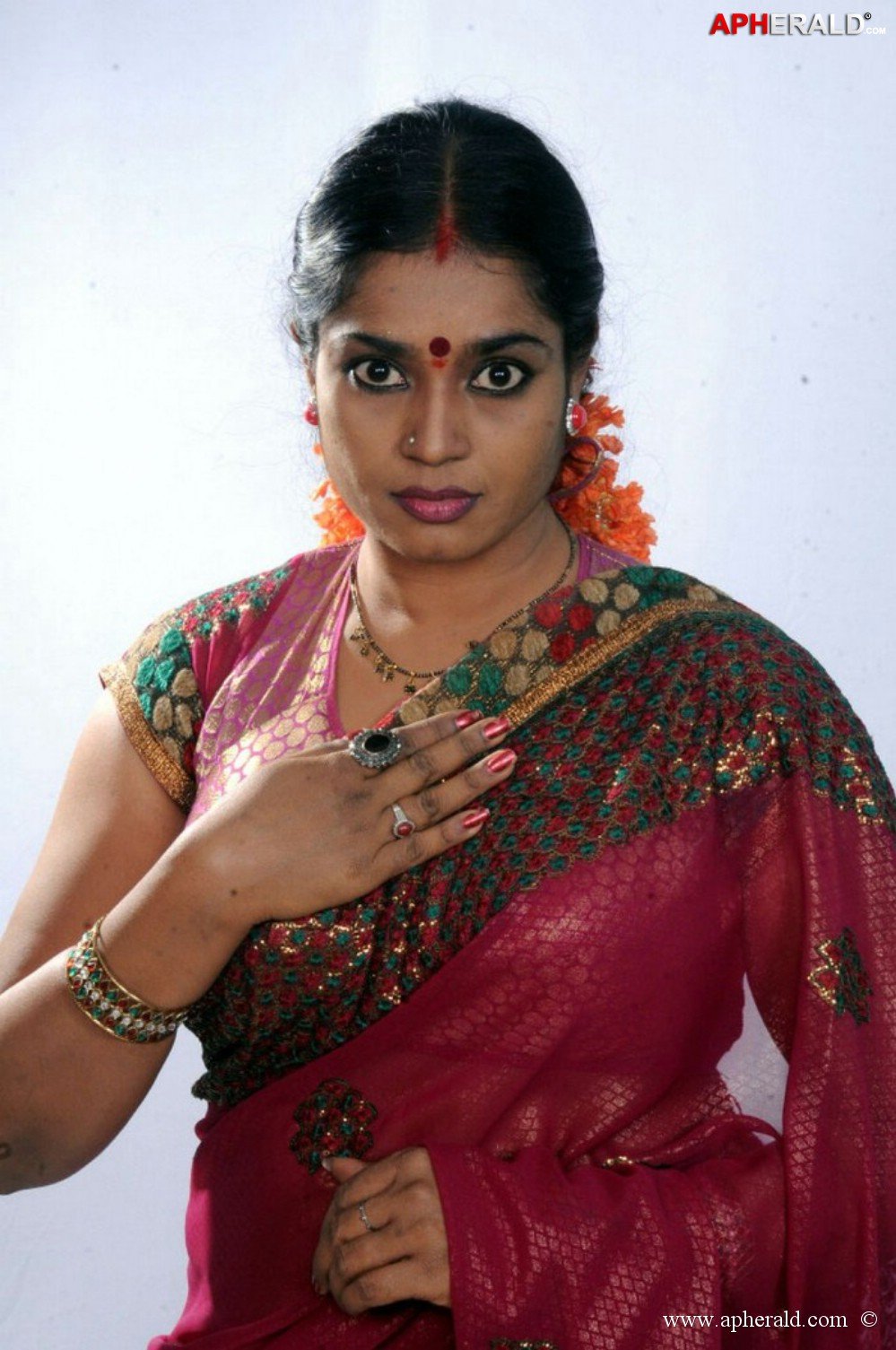 Jayavani Aunty Hot In Sraee Stills