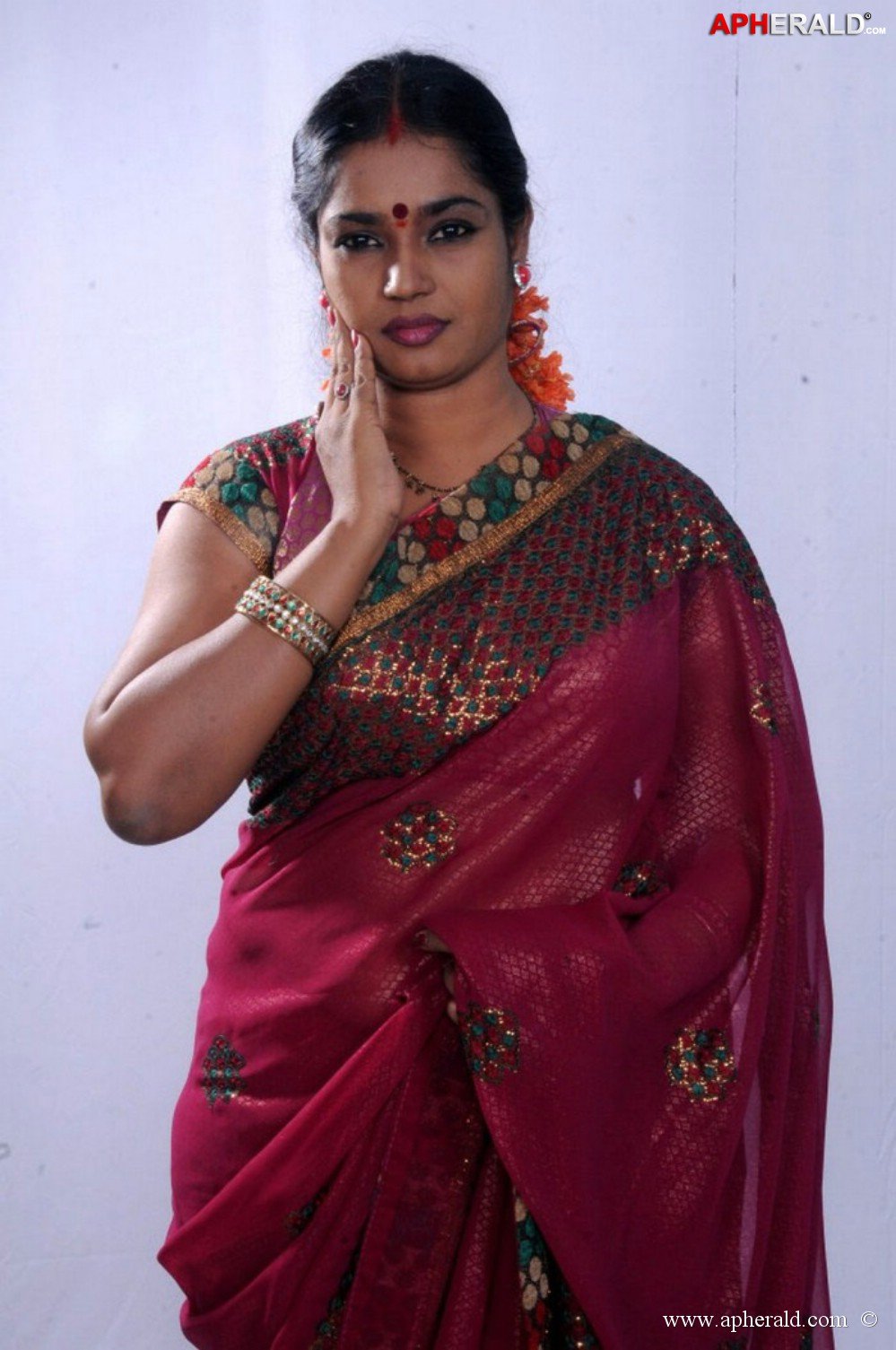 Jayavani Aunty Hot In Sraee Stills