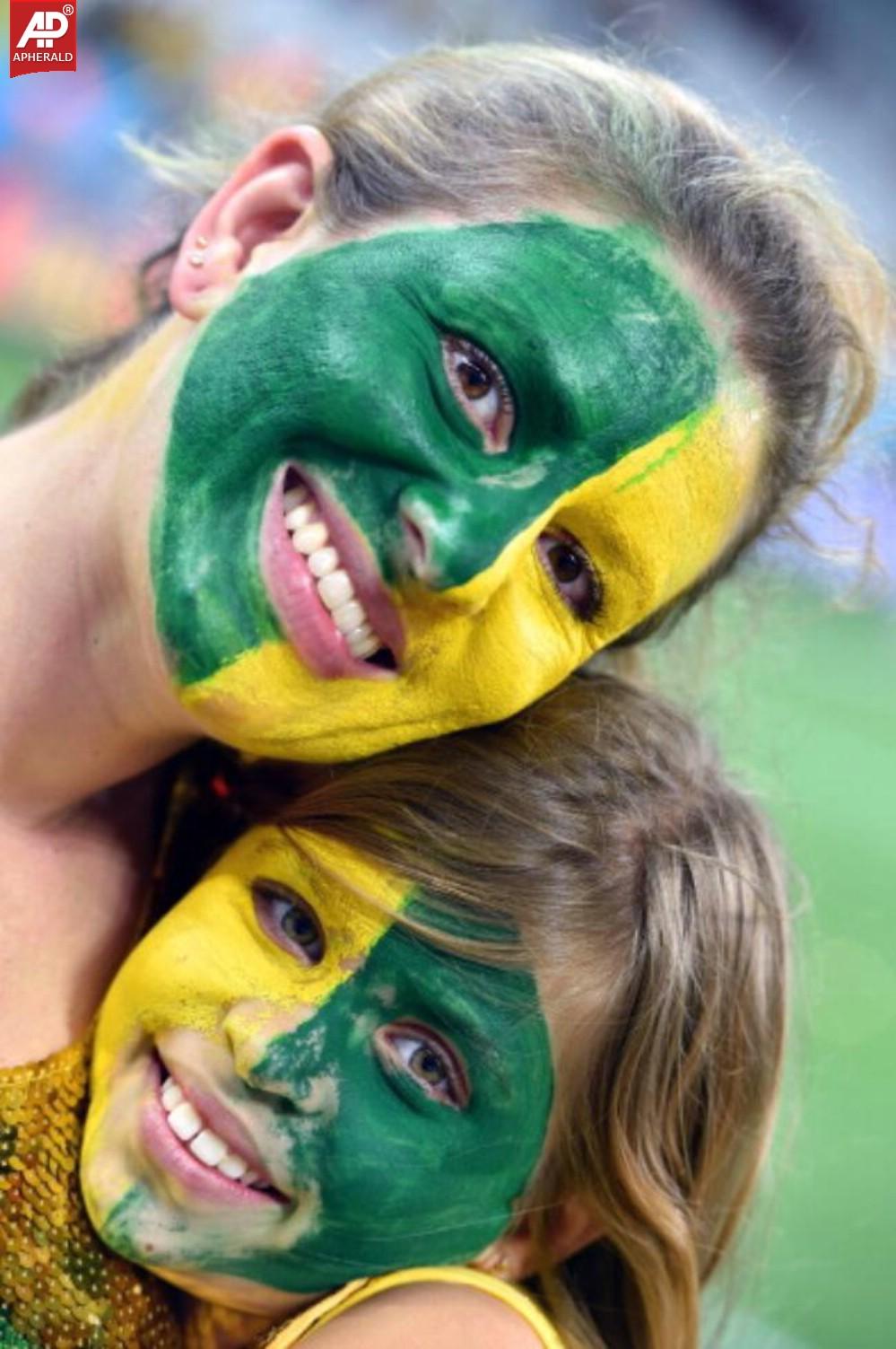 FIFA World Cup 2014 Fans With Face Paint