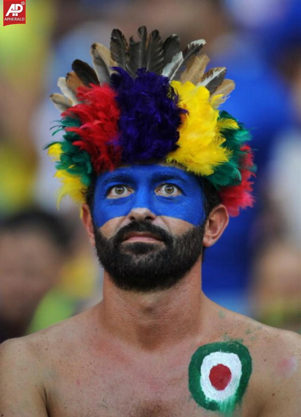 FIFA World Cup 2014 Fans With Face Paint