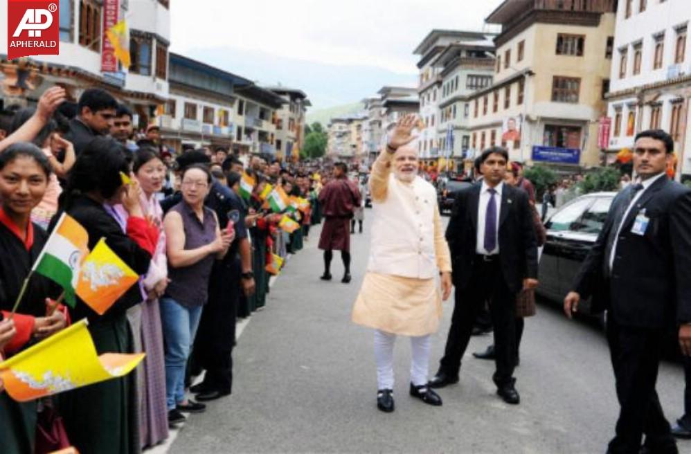 Narendra Modi in Bhutan Photos