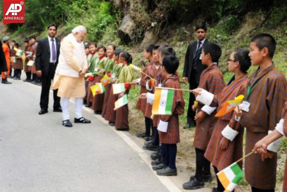 Narendra Modi in Bhutan Photos