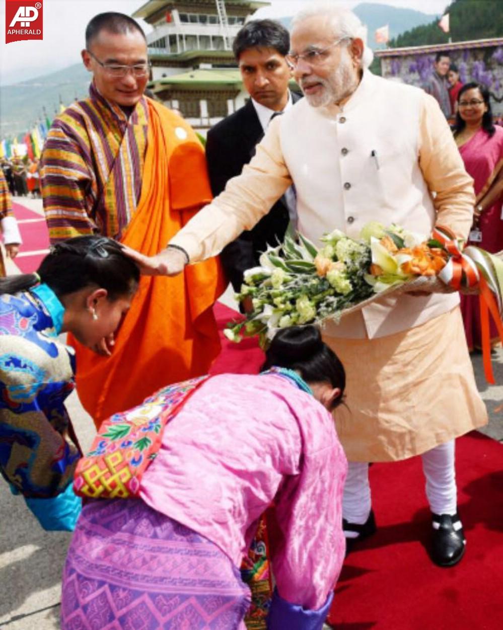 Narendra Modi in Bhutan Photos