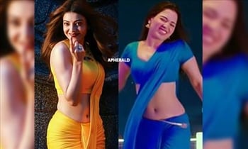 Kajal Real Blue Film Sex - Who Oozes Sex Appeal and Tempts more in Saree? Kajal or Tamanna?