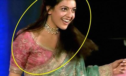 415px x 250px - Oops Embarrassing moment for Kajal on stage when she dance