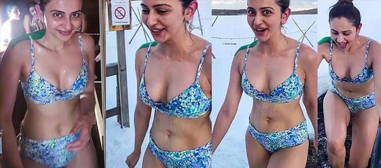 Xxx Vidoes South Actress Mega Aksh - OMG Rakul Preet HAIRS EXPOSED in Bikini Panty - See These