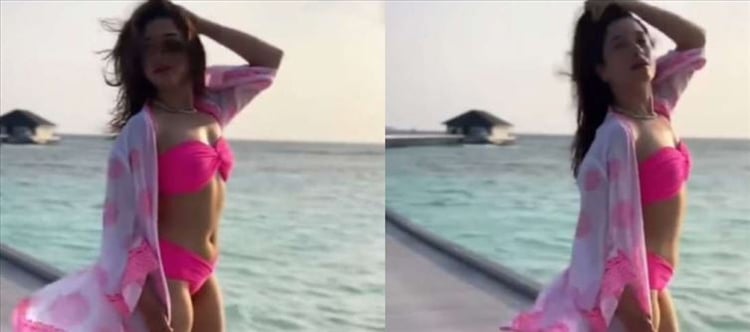 750px x 332px - Tamannaah Sets Internet on Fire with 2 Piece Bikini - VIDEO