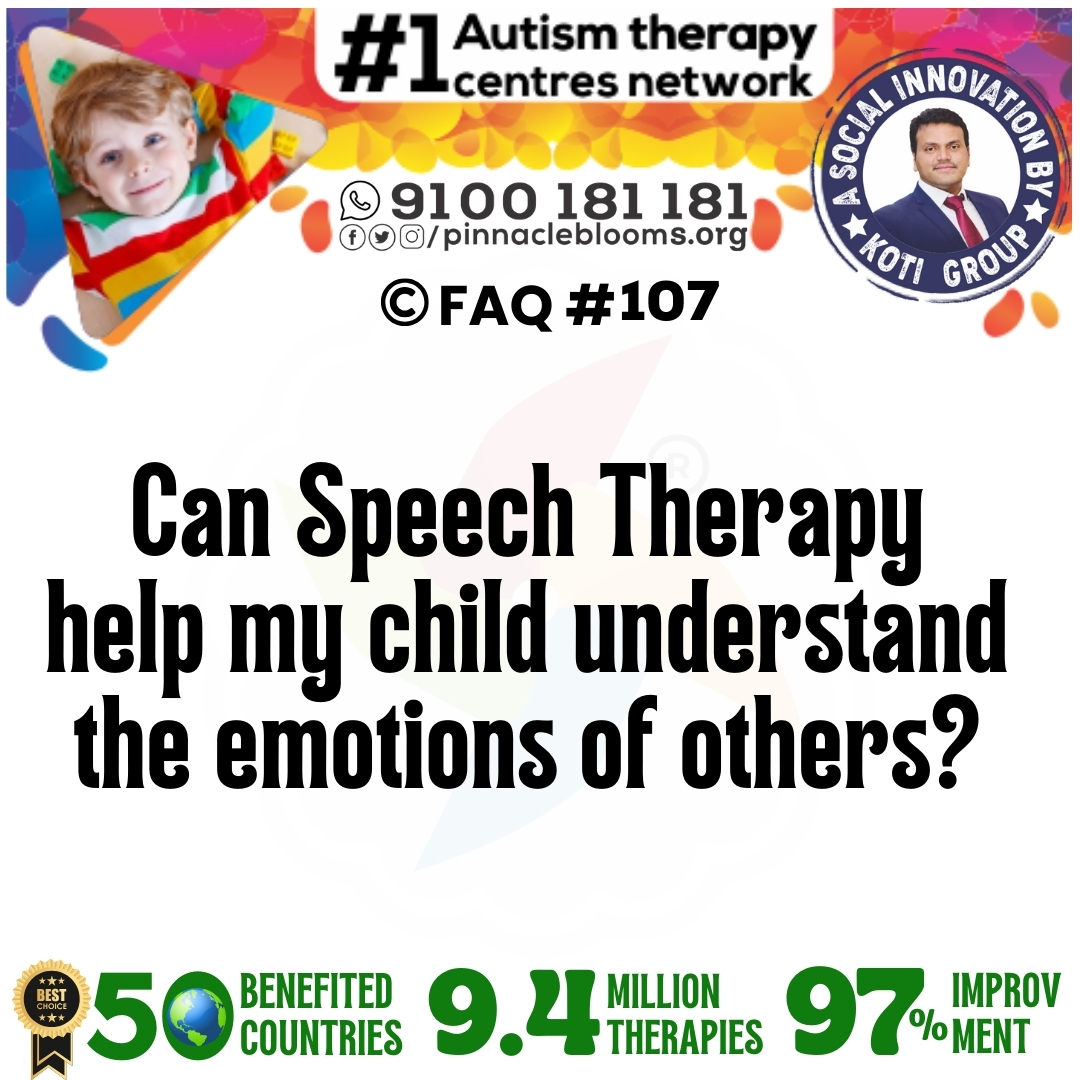 Can Speech Therapy help my child understand the emotions of