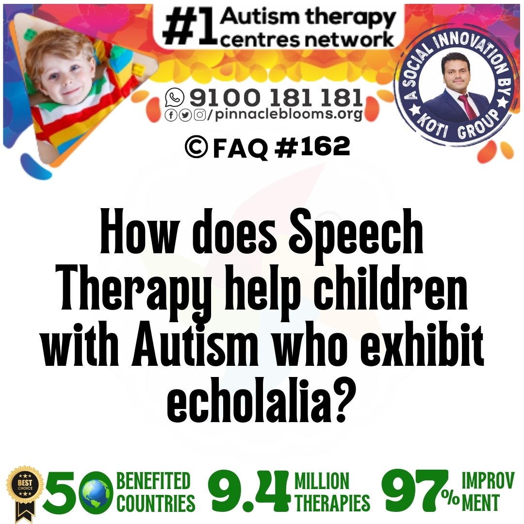 How does Speech Therapy help children with Autism who exhib