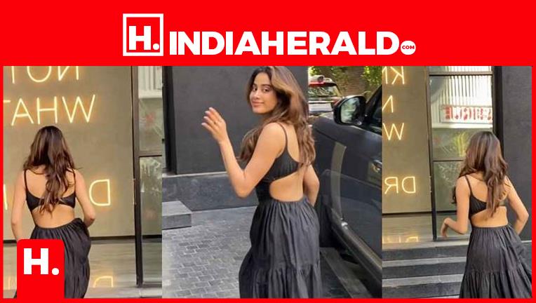 Janhvi Kapoor Is Too Hot To Handle In Black High-Slit Dress