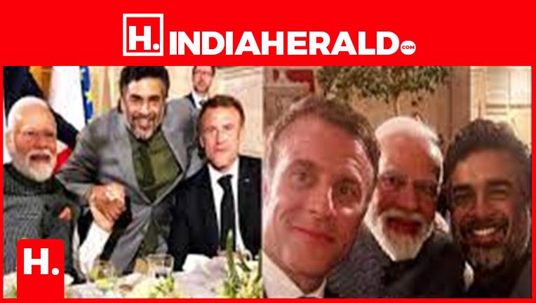 Madhavan Poses With Modi While Macron Takes A Selfie