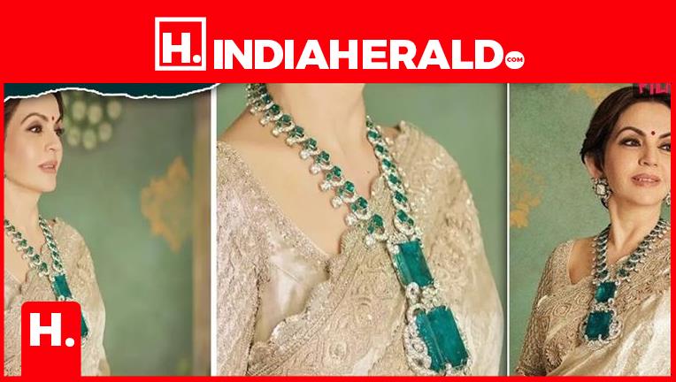 Nita ambani store emerald necklace