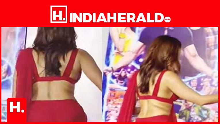 Rachita Ram Xnxx - Video - Pooja Hegde HOT Curves in RED SAREE in Public