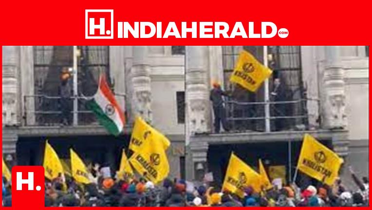 Khalistani Supporters Pulled Down Indian Flag In London-P1