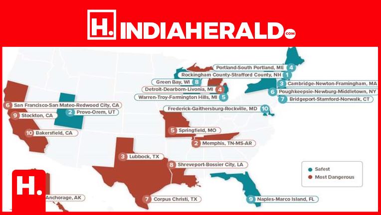 US: Top 15 Safest Cities And 15 Most Dangerous Cities